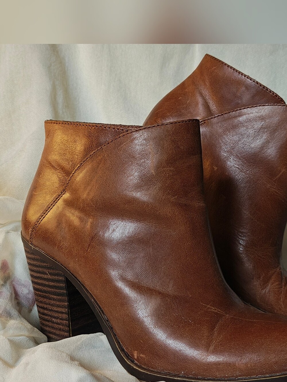 Lucky Brand Brown Leather Booties